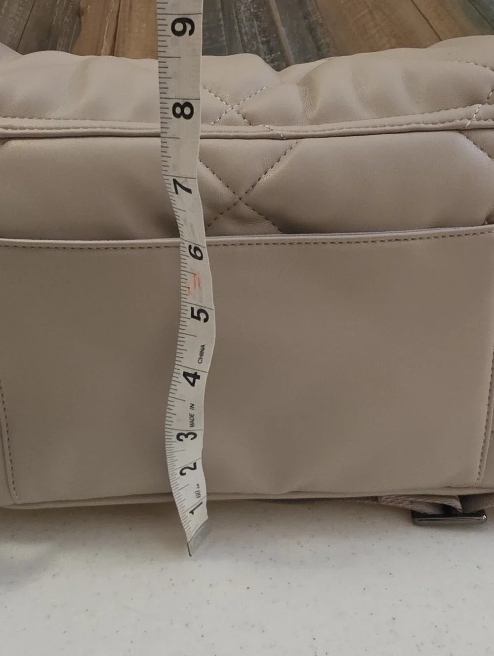 Tiba + Marl Nova Eco Compact Quilted Crossbody Diaper Bag Oyster Color NWT